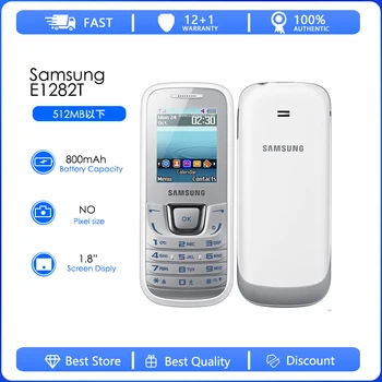 Samsung E1282T Zrekonštruovaný-Originál, odomknutý samsung E1282 Mobilný Telefón 1.8