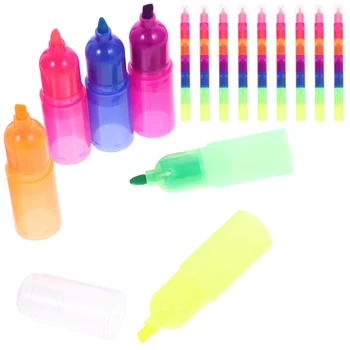 10 Ks Farebné Perá Farebné Zvýrazňovače Nerovnomerná Multi Plastové Značky Umelcov Dieťa