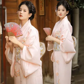 Ženy Kimono 2023 Módne Národnej Kvetinový Yukata Japonský Oblečenie Cosplay Košele, Blúzky, Letné Beach Kimono Fotografie Oblečenie