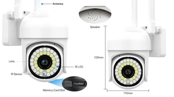 5MP HD IP Kamera 5G Žiarovka bezpečnostné Kamery Bezdrôtové Vonkajšie PTZ Kamery na Nočné Videnie Zabezpečenia Ochrany Cam Auto Tracking Cam