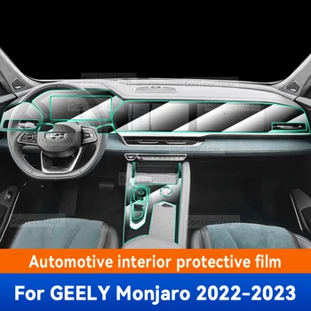 Pre GEELY Manjaro 2022 2023 Interiéru Vozidla stredovej Konzoly Prístrojovej Tabuli Ochranný Film Anti-scratch Nálepky Príslušenstvo
