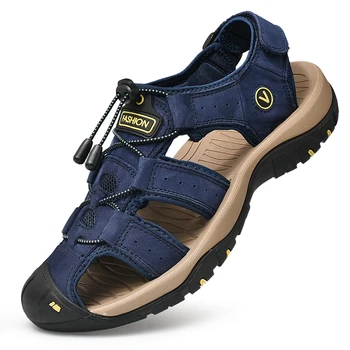 Pekné Originálne Kožené Mužov Topánky Letné Nové Veľké Veľkosť pánske Sandále Mužov Sandále Pekné Sandále, Papuče Veľká Veľkosť 38-47