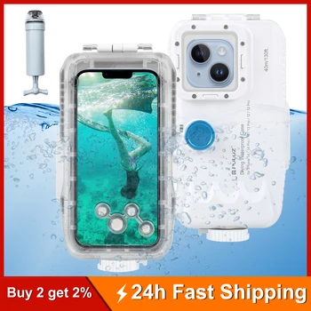 PULUZ 40m/130ft Nepremokavé Potápačské puzdro Pre iPhone 14 13 12 Plus/14 13 12 11 Pro Max s jednosmerný Ventil pod vodou Bývanie Kryt