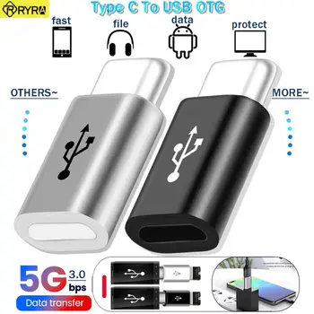 OTG Typ C Pre Micro Usb Kábel Prevodník Typ C Do USB OTG Adaptér Pre Macbook Pro Xiao Samsung Telefón Nabíjanie Konektor Kábla