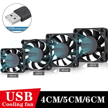 2 ks Gdstime 4 cm 5 cm 6typ 5V USB Konektor PC power bank Cooler Chladič Výfukových CPU Chladiaci Ventilátor 40 mm/50 mm/ 60mmx10mm 60mmx15mm