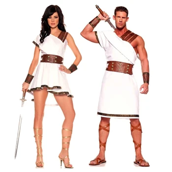 Halloween Ženy Muž Starovekej Gréckej No Toga Ríme Spartan Bojovník Cosplay Kostým Mytológii Boh Bohyne Maškarný