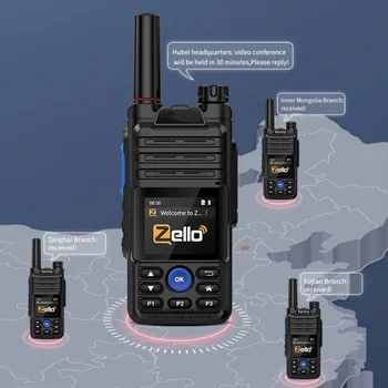 Internetové Rádio Zello Neobmedzenom Rozsahu Poc Rádio 6800mAH Reálne Ptt Bluetooth Siete 4G Walkie Talkie pre Lov Vozíka Talkie