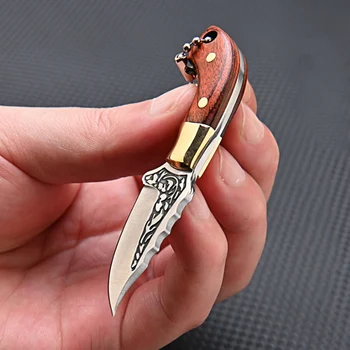 Mini Kuchynský Nôž Prenosné Nehrdzavejúcej Ocele Nôž Demolácie Express Zber Nôž Rez Ovocných Keychain Ornament Darček Nôž