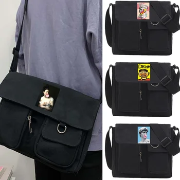 Roztomilý Zábavné Series Messenger Bag pre Veľkú Kapacitu Unisex Jednoduché, Bežné Cestovné Plátno Tašky cez Rameno Ženy Nakupovanie Crossbody Taška