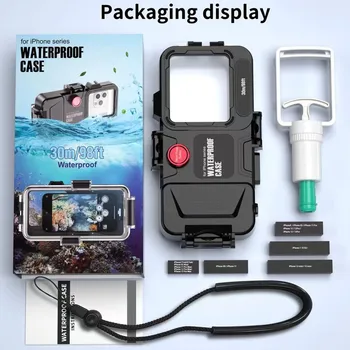 30 metrov pod vodou Profesionálne potápačské telefón puzdro pre iPhone 13 Pro MAX 14 12 11 X XS XR 7 8 Plus IPX8 vodotesné puzdro