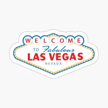 Las Vegas Sign 5 KS Auto Nálepky na Okno Fliaš Vody Výzdoba Steny Auto Batožiny Obývacia Izba Zábavné Nárazníka Izba Roztomilý Domov Tlač