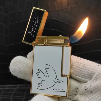 Svetlo Luxusné Ligne 2 Tabak, Cigary, Cigaretový plynový Zapaľovač šikmé plameňa, Fajčenie Bután Ľahšie Jasný Zvuk Vetru