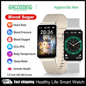 2023 Nové Glukózy v Krvi Monitor Smart Hodinky Muži Ženy EKG+PPG Meranie Krvného Tlaku Teplomer Vodotesný Dámy Smartwatch