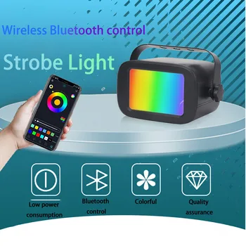 KTV Strany Spev Hala DJ Strobo Fáze Svetlo Bluetooth RGB Mini Disco Svetlo Mobile APP, Pripojenie Dovolenku Svadobné LED Reflektor