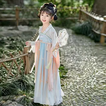 Víla Tradičné Čínske Šaty Pre Dievčatká Fáze Tanečné Šaty Starovekej Čínskej Kostým Dieťa Výšivky Cosplay Oblečenie