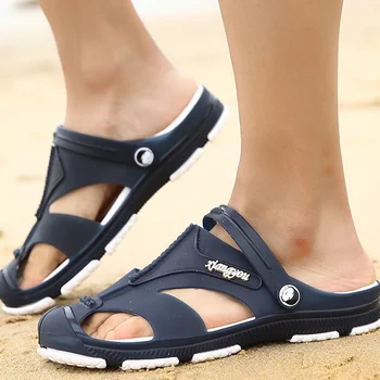 2023 Lete pánske Papuče Slip-On Záhrada Topánky Priedušná Muž Sandále Plus Veľkosti Mužskej Pláže Topánky Flip Flops Rýchle Suché