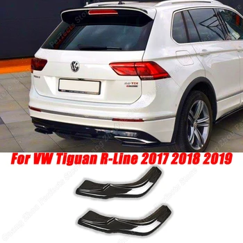 Auto Zadný Nárazník Splitter Strane Spojler Pery Canards Pre VW Tiguan R-Line 2017 2018 2019 Lesklý Čierny Kryt Výbava Auto Príslušenstvo