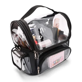 Nový Transparentný PVC Kozmetická Taška Veľká Kapacita Nepremokavé Wash Bag Prenosné Cestovné Krásy Taška Taška make-up
