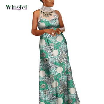 Africkej Tlače Šaty pre Ženy, Svadobné Elegantné Dashiki Maxi Dlhé Šaty Ankara Módne Africkej Ženy Oblečenie WY10006