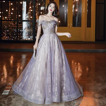 Elegantné Flitrami Nášivka A-Line Obväz Dlhé Večerné Šaty Módne Nové Banquet Prom Formálne Šaty Vestidos De Noche Cheongsam