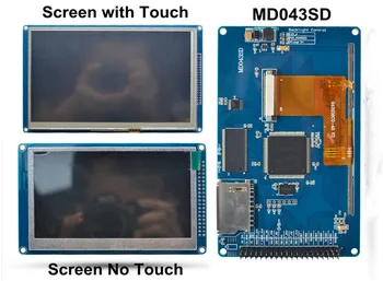4.3 inch 40PIN 16M CPLD TFT LCD Displej s PCB Dosky (Dotyk/No-Touch) MD043SD Jednotky IC XPT2046 Dotyk IC 480*272