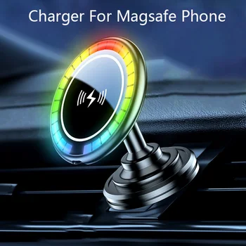 Pre Magsafe Telefón Magnetické Auto Bezdrôtová Nabíjačka pre iPhone 14 13 12 mini pro max 15W Rýchle Bezdrôtové Nabíjanie Telefónu Držiak na Stojan