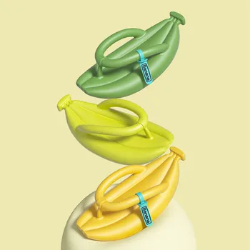 Nové Módne Banán Dizajnér Osobnosti Sandále Ženy Roztomilý Vnútorné a Vonkajšie Pláži Papuče Flip Flops Muž Letné Topánky Listov