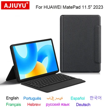 Smart Keyboard Case For HUAWEI MatePad 11.5 Palcový 2023 Kryt BTK-W00 Tablet PC Bluetooth Keyboard Stand Prípadoch TPU Shell Funda