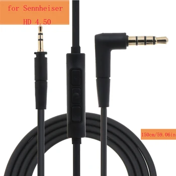 Stereo Audio Kábel Rozšírenie Hudby Kábel s Mikrofónom pre Sennheiser HD 4.50 Slúchadlá