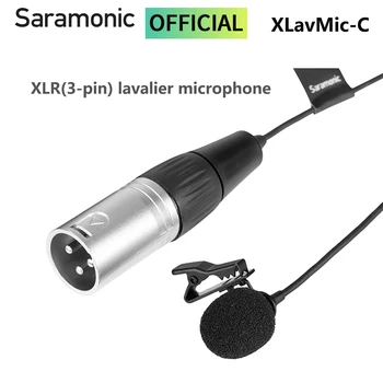 Saramonic XLavMic-C XLR(3-pin), Cardioid Lavalier Klope Mikrofón pre digitálnych zrkadloviek Kamery, Audio Mixer Rozhovory Youtube Streaming