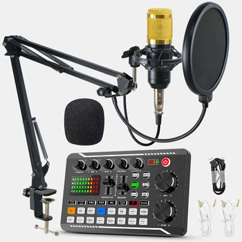 F998 Zvuková Karta, Mikrofón Zmiešavacie Súpravy 16 Zvukové Efekty, Audio Nahrávanie Zvuku Audio Mixer Mixing Console Zosilňovač pre Telefón, PC