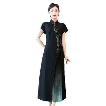 2023 čínsky nadrozmerné žien qipao lepšiu cheongsam šaty dámske letné retro denne elegantné party ao dai qipao šaty