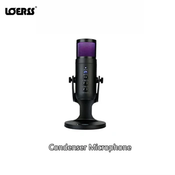 LOERSS USB Kondenzátorových Mikrofónov Káblové Profesionálne Domáce Štúdio Mikrofón Nahrávanie Mikrofón Desktop Mikrofón pre Live Streaming Herné