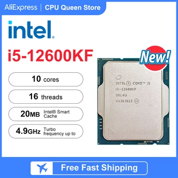 Intel® Core™ i5-12600KF Procesor 10 jadier, 16 vlákna, 20M Cache, až do 4.90 GHz LGA1700, podporuje H610 B660 B760 žiadny fanúšik
