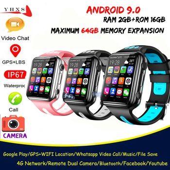 Android 9.0 RAM 2GB ROM 16GB Smart 4G GPS Dieťa, Študent, Hudba, Kamera Náramkové hodinky SOS Monitor Sledovania Polohy Google Play Telefón Hodinky