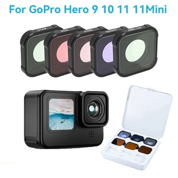 Objektív Filter ND8 16 32 CPL Kompatibilný pre GoPro Hero11 10 9 Mini 11 Black Objektív Filter Auta Chránič pre GoPro 11/10/9 Príslušenstvo