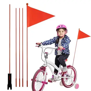 5 bodov 2.2 m Bike Bezpečnosti Vlajka Cyklistické Bezpečnosti Pennant Horské Bicykle Stožiar pre Deti Vonkajšie Cyklistické Dodávky