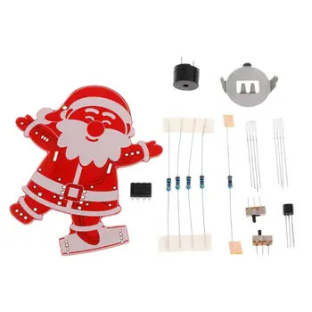 Vianoce Prívesok DIY Santa Claus Vianočný Strom Decor Music Kit LED Elektronické Stavebnice
