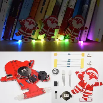 Vianoce Prívesok DIY Santa Claus Vianočný Strom Decor Music Kit LED Elektronické Stavebnice