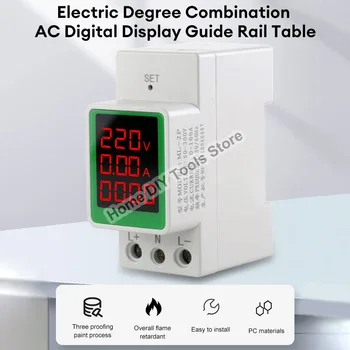 AC160-270V 100A Din lištu Multifunkčné Digitálne Ammeter Voltmeter energie Energie Meter KWH Elektrickej Energie Monitor Meter