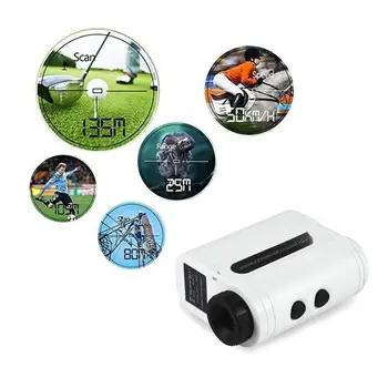 Golf Laserový Diaľkomer Pásky Rozsah Finder Digitálny Merač Vzdialenosti Laserové Meranie golfový diaľkomer s svahu Elektronické Zariadenia