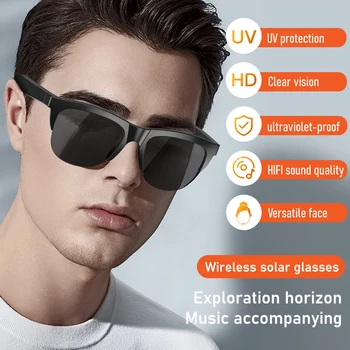 TWS Inteligentné Okuliare Bezdrôtová 5.3 Volanie slnečné Okuliare Sport HD Audio Hands-Free Music Anti-Modré Okuliare Outdoor