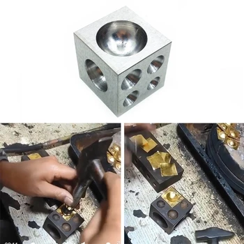 R3MC Dapping Doming Blok Kovoobrábanie Nástroj Strieborné Šperky, výroba Ocele Doming Punč