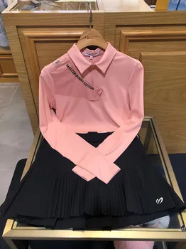 2022 Golfové tričko Dlhý Rukáv New Mužov a Žien Pár Polo Tričko Bežné Golf slim jeseň a v zime W122412