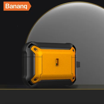 Bananq Shockproof TPU+PC Posuňte Prepínač Slúchadlá Brnenie Prípade Airpods Pro 2 S Anti-Stratil Keychain puzdro Pre Apple Airpods 3 2 1