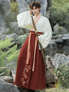 Staroveké Čínske Kostým Hanfu Šaty Tradičné Klasické Oblečenie Tang Dospelých Šermiar Župan Mužov Cosplay Festival Oblečenie