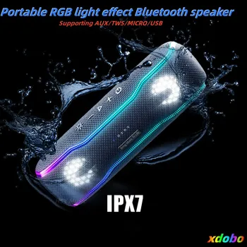 XDOBO 30W Vysoký Výkon Prenosné RGB Svetelný Efekt Bluetooth Reproduktor, Subwoofer Bezdrôtový Reproduktor, Podpora AUX/TWS/MICRO/USB