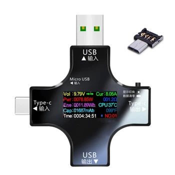 2 v 1 Typ-C, USB Tester, USB Power Meter, 3.6-36V/0-5.10 Tester Multimeter, USB Aktuálne Meter Tester Drop Shipping