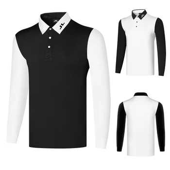 Nové golfové oblečenie mužov dlhý rukáv T-shirt voľný čas golf voľného času trend náter suchý vzduch