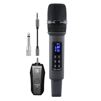 Bluetooth Reverb Bezdrôtový Mikrofón s Android Port Kábel Profesionálny bezdrôtový mikrofón pre vonkajšie stretnutie domov karaoke